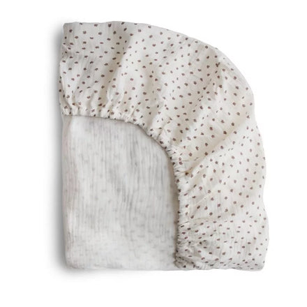 Mushie Hoeslaken Muslin Wieg Laken | Bloom