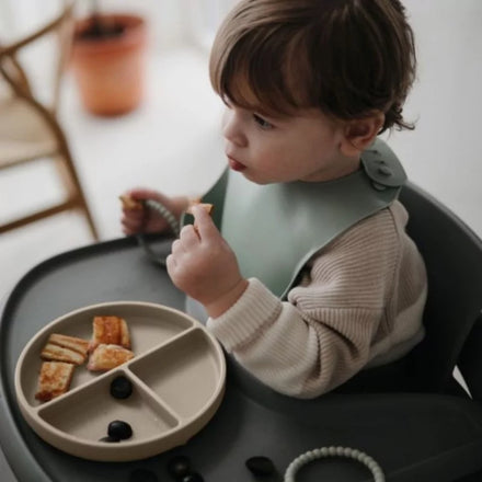Mushie Silicone Bord Rond Met Zuignap | Shifting Sand