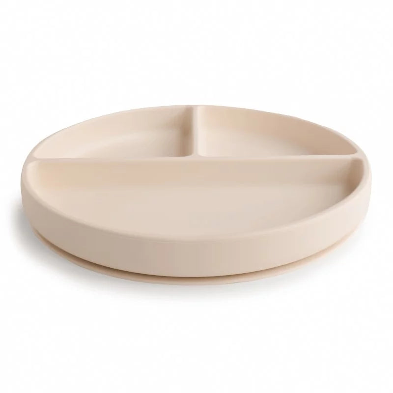 Mushie Silicone Bord Rond Met Zuignap | Shifting Sand