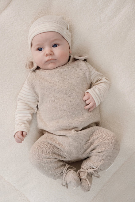 Little Dutch Gebreid Boxpakje Soft  | Beige Melee