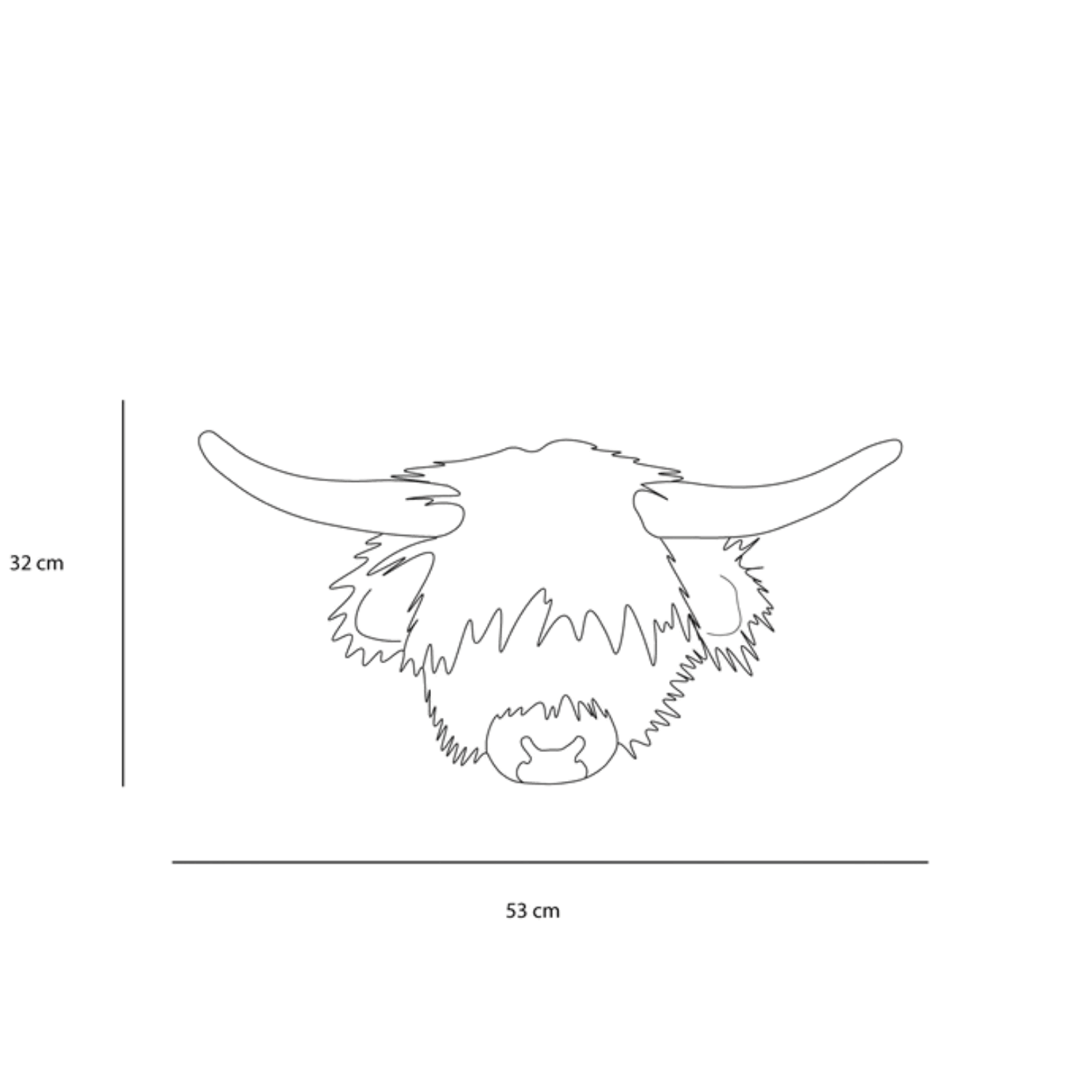 Wild & Soft Dierenhoofd | Highland Koe PRE-ORDER