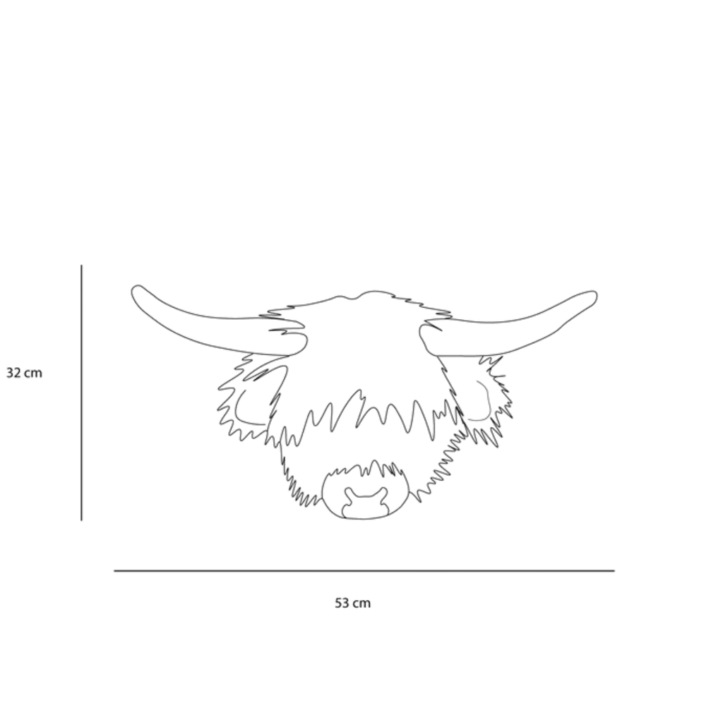 Wild & Soft Dierenhoofd | Highland Koe PRE-ORDER