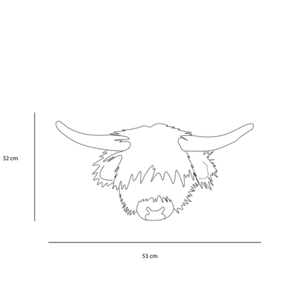 Wild & Soft Dierenhoofd | Highland Koe PRE-ORDER