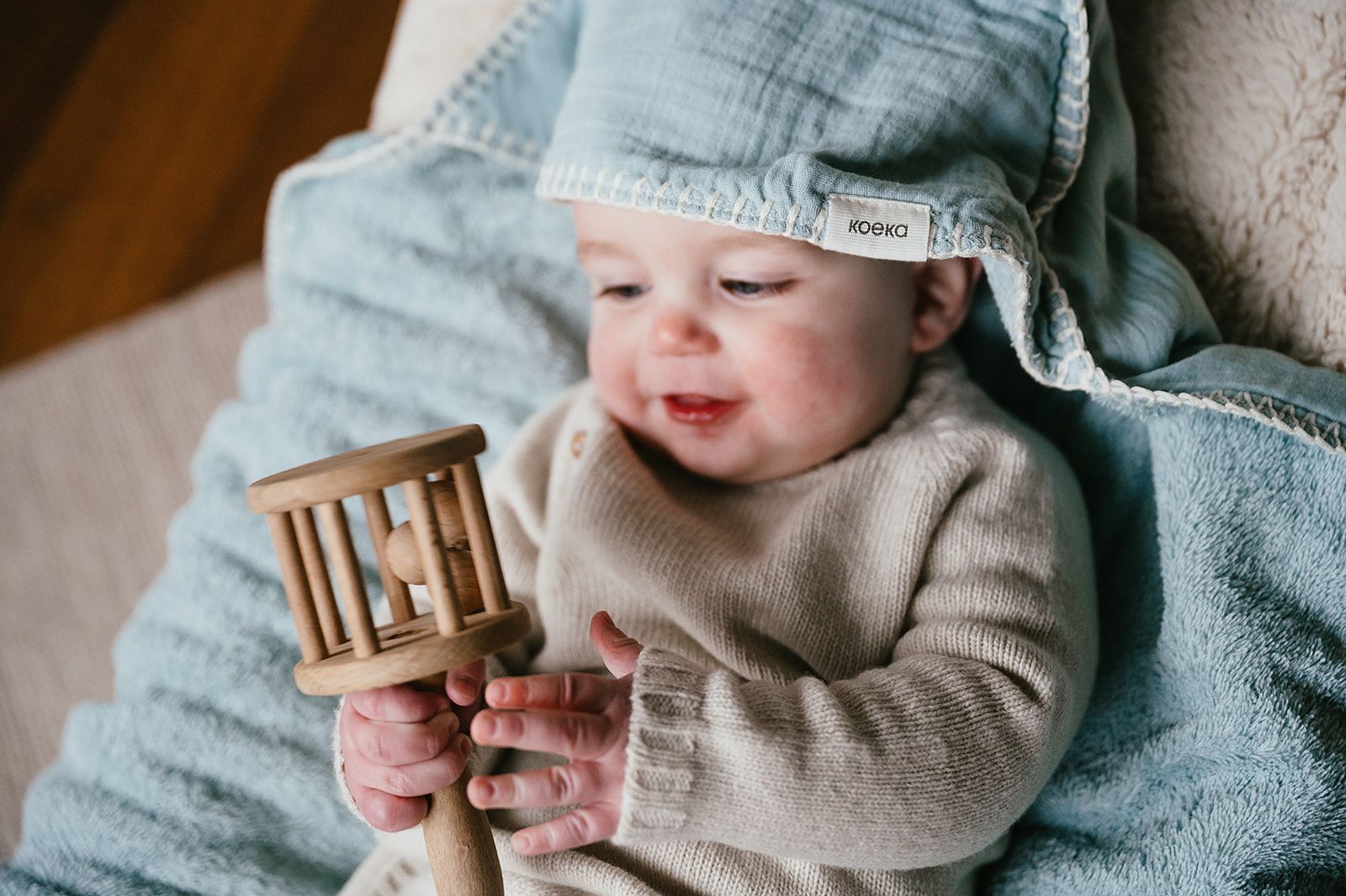 Koeka Omslagdoek Faro 100x100 | Sky