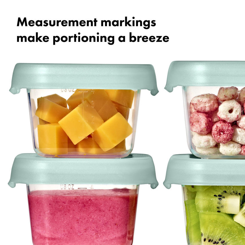 OXO Tot Vierdelige Set Diepvriesdoosjes Plastic 4x120ml | Opal