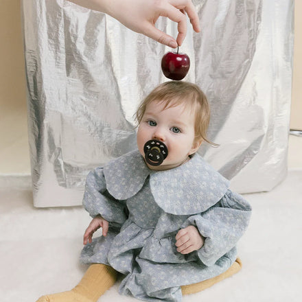 Bibs Fopspeen Size 2 Latex Rond Studio 2 Pack | Holiday Bow Ivory/Plum