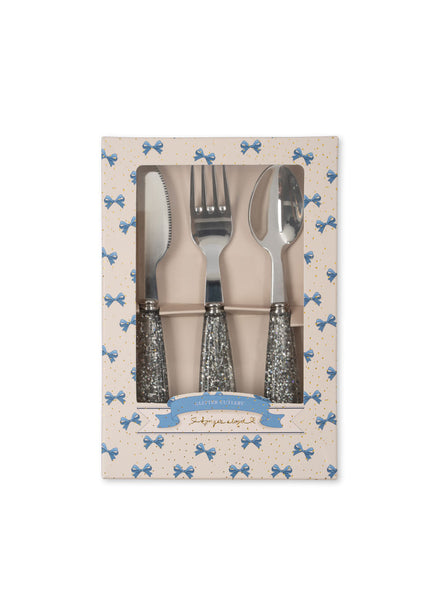 Konges Sløjd Glitter Bestek Set | Sparkling Blue