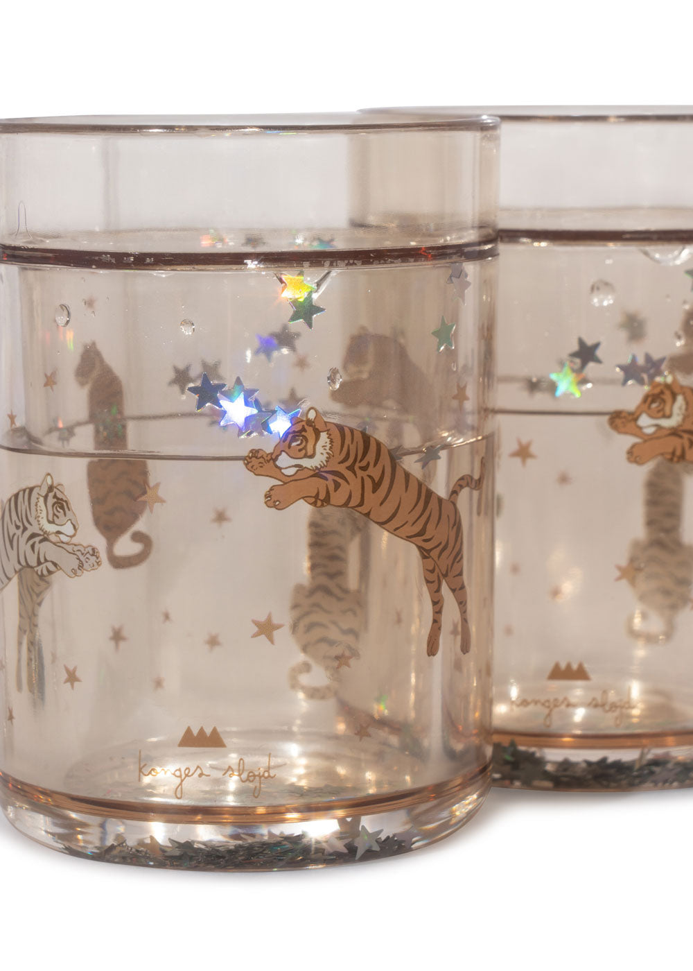 Konges Sløjd 2 Pack Glitter Drinkbekers | Roar