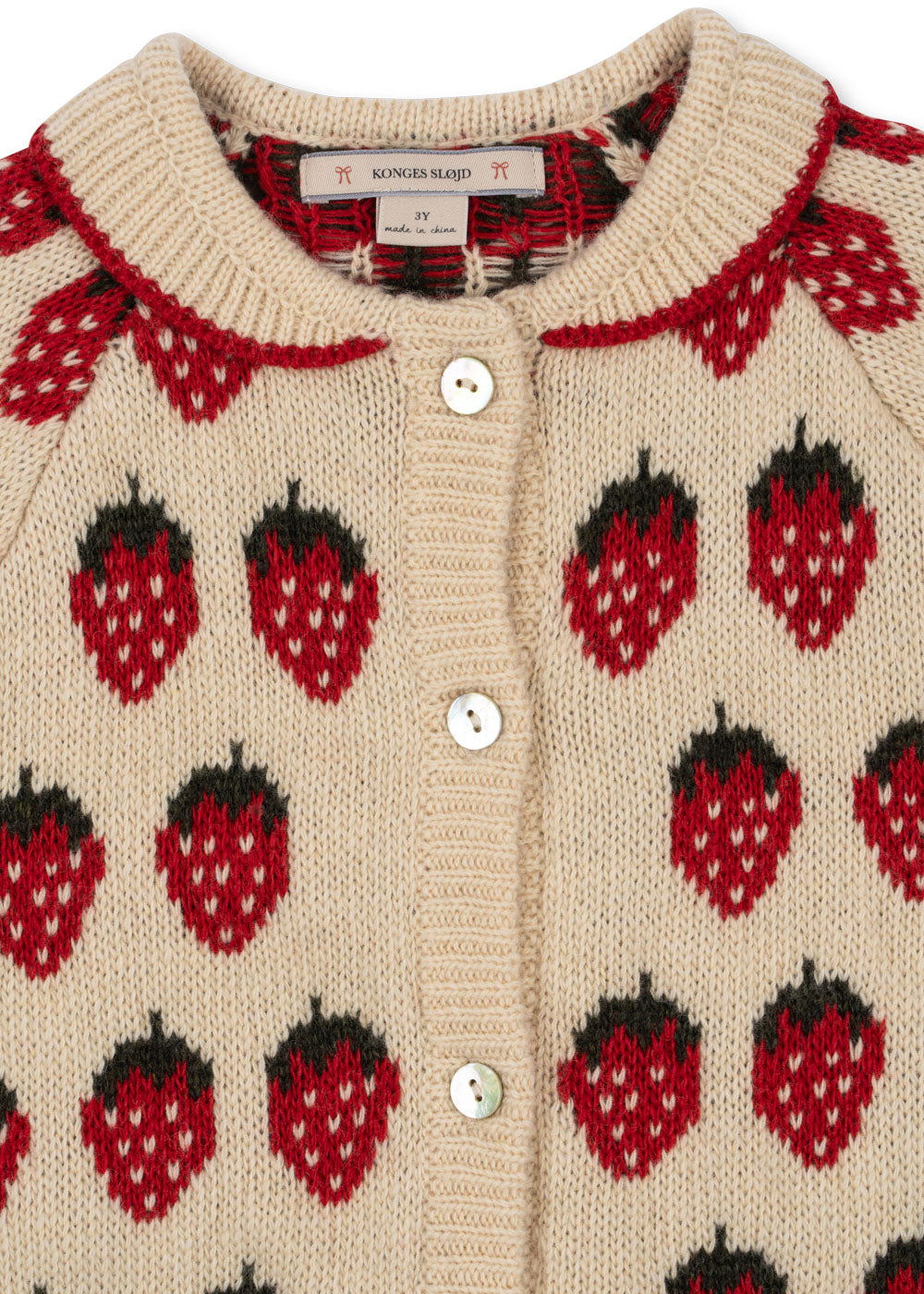 Konges Sløjd Belou Knit Collar Cardigan | Strawberry