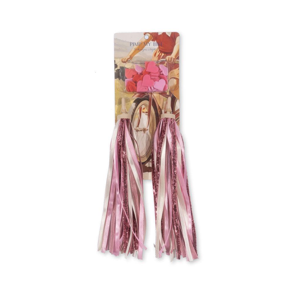 Konges Sløjd Bicycle Streamers And Beads | Pink Glitter