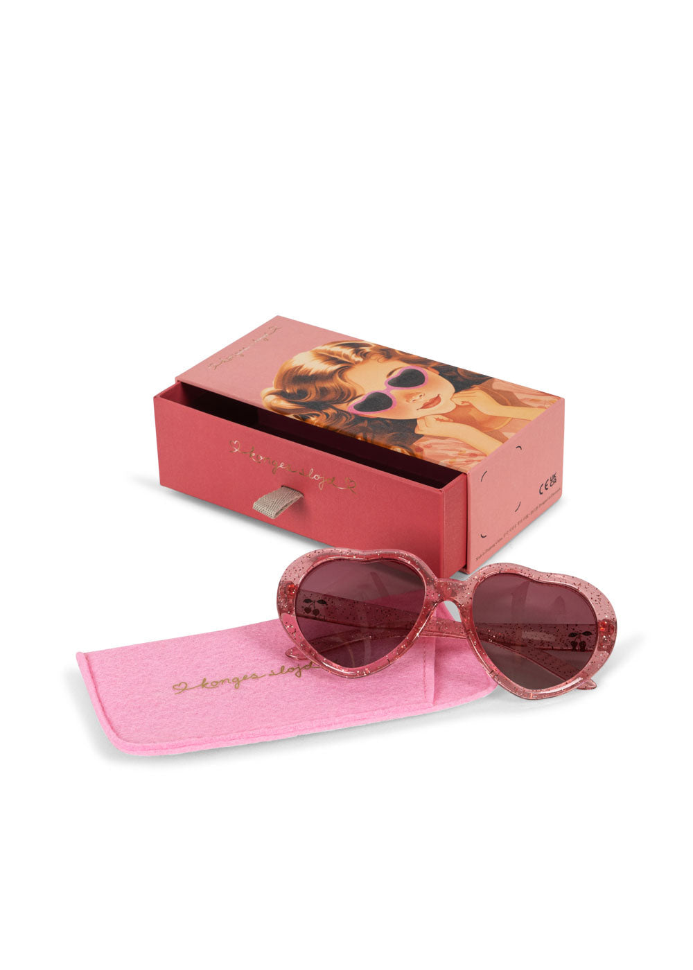 Konges Sløjd Zonnebril Junior Heart | Cherry Glitter