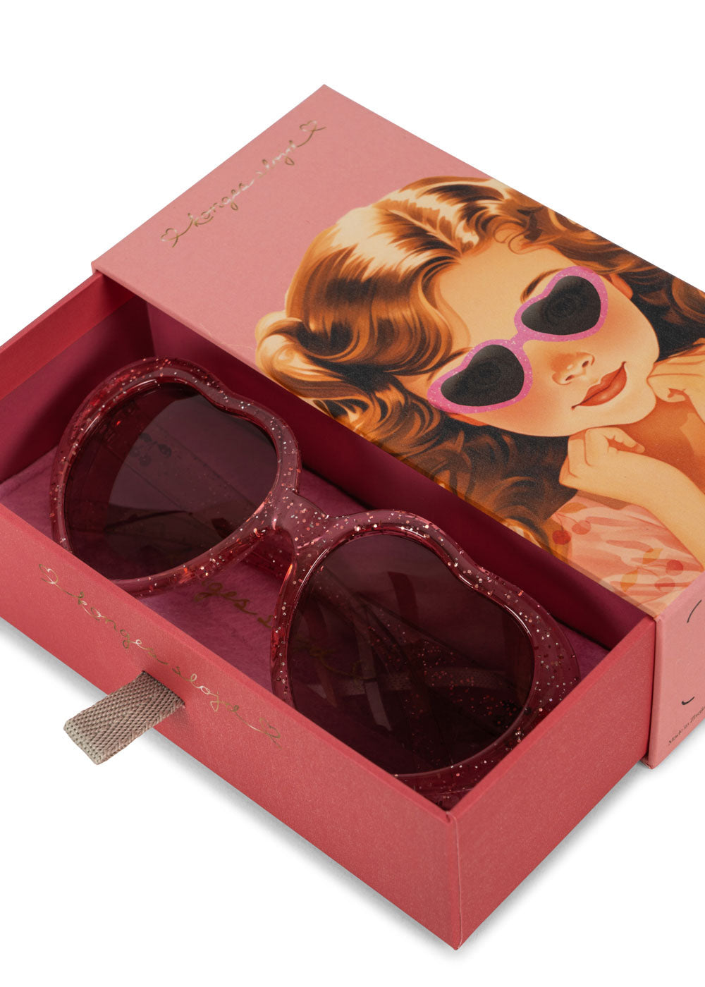 Konges Sløjd Zonnebril Junior Heart | Cherry Glitter
