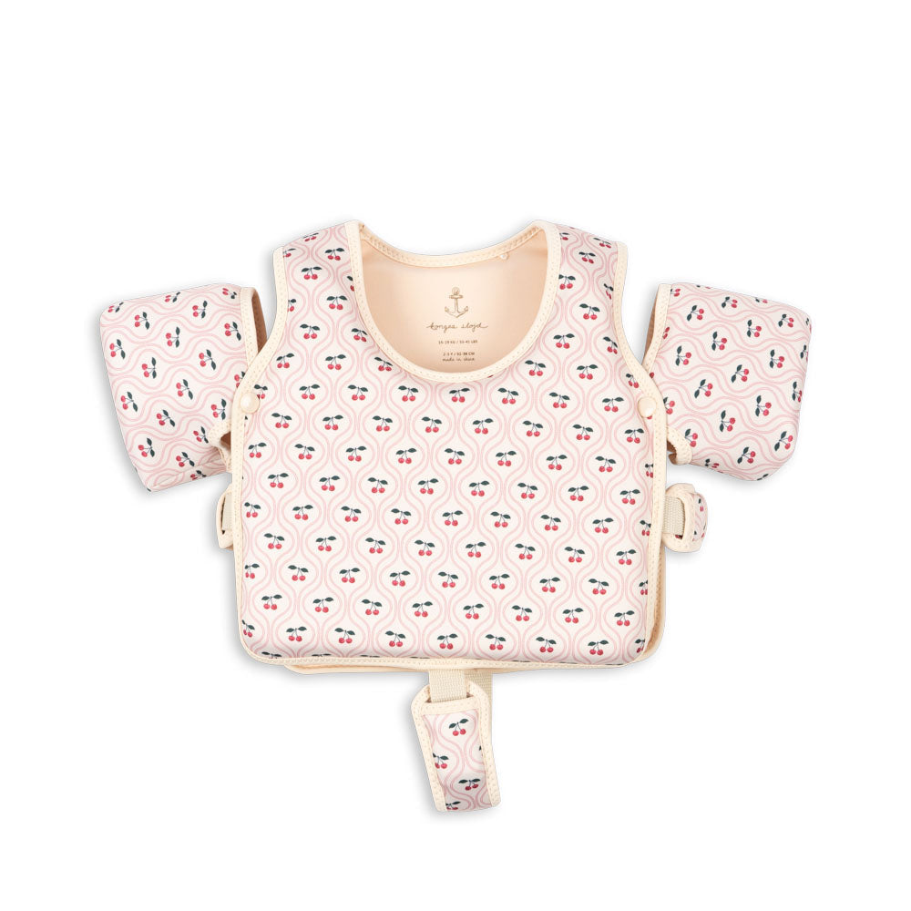 * Konges Sløjd Hollis Puddle Jumper Zwemvest Met Zwembandjes | Cherry Pink Motif