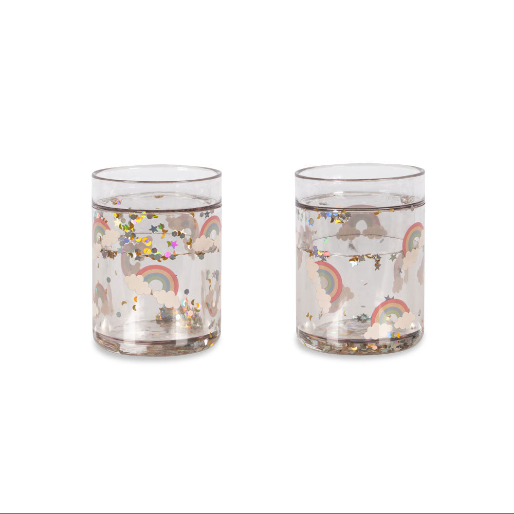 Konges Sløjd Glitter Drinkbekers 2ST | Rainbow