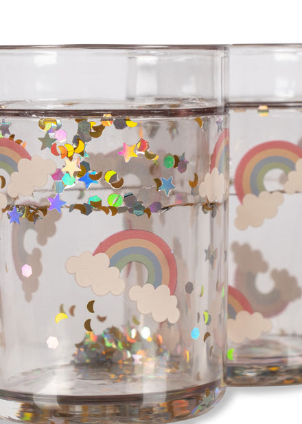 Konges Sløjd Glitter Drinkbekers 2ST | Rainbow