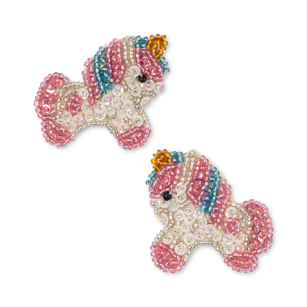 Konges Sløjd Beaded Haarspeldjes 2ST | Unicorn