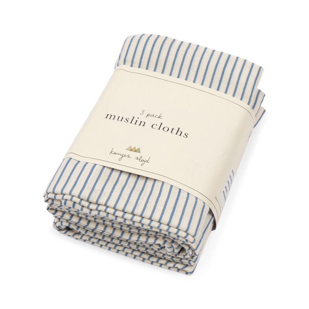 Konges Sløjd Hydrofiele Doek 3ST | Stripe Bluie