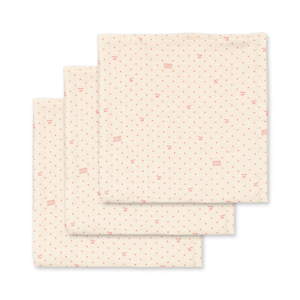Konges Sløjd Hydrofiele Doek | Cherry Dot (3pack)