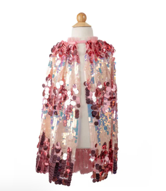 * Great Pretenders The 5Th Avenue Pink Pailette Cape 4-6Y