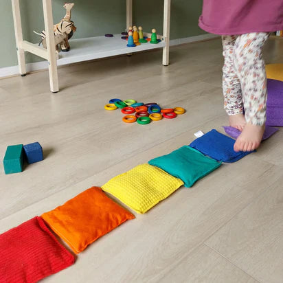 Pit & Play Regenboog Pittenzakjes Set 6 | Stapelstein Original