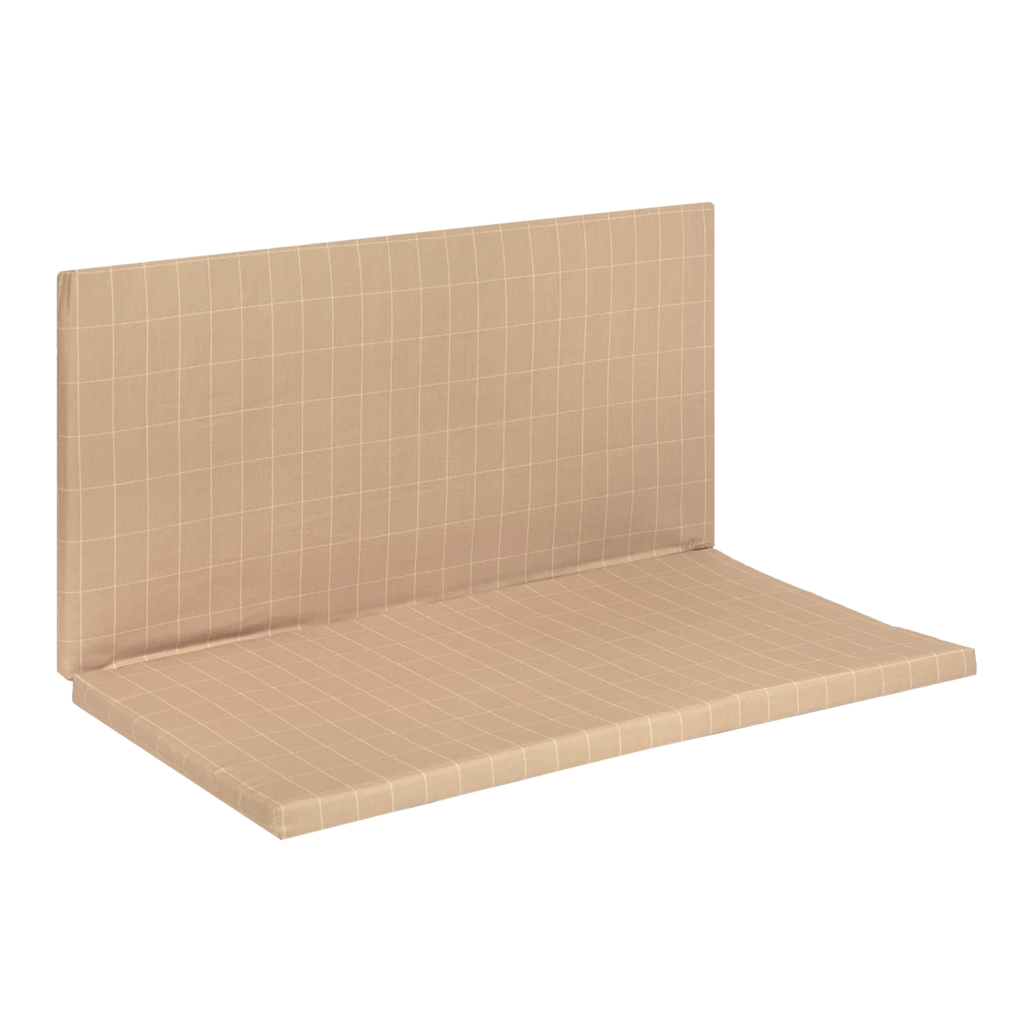 Nobodinoz Plooibare Eco Play Mat 100x100x4cm | Taupe Grid