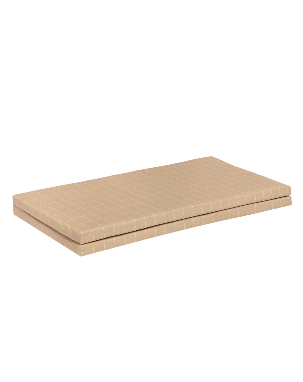 Nobodinoz Plooibare Eco Play Mat 100x100x4cm | Taupe Grid