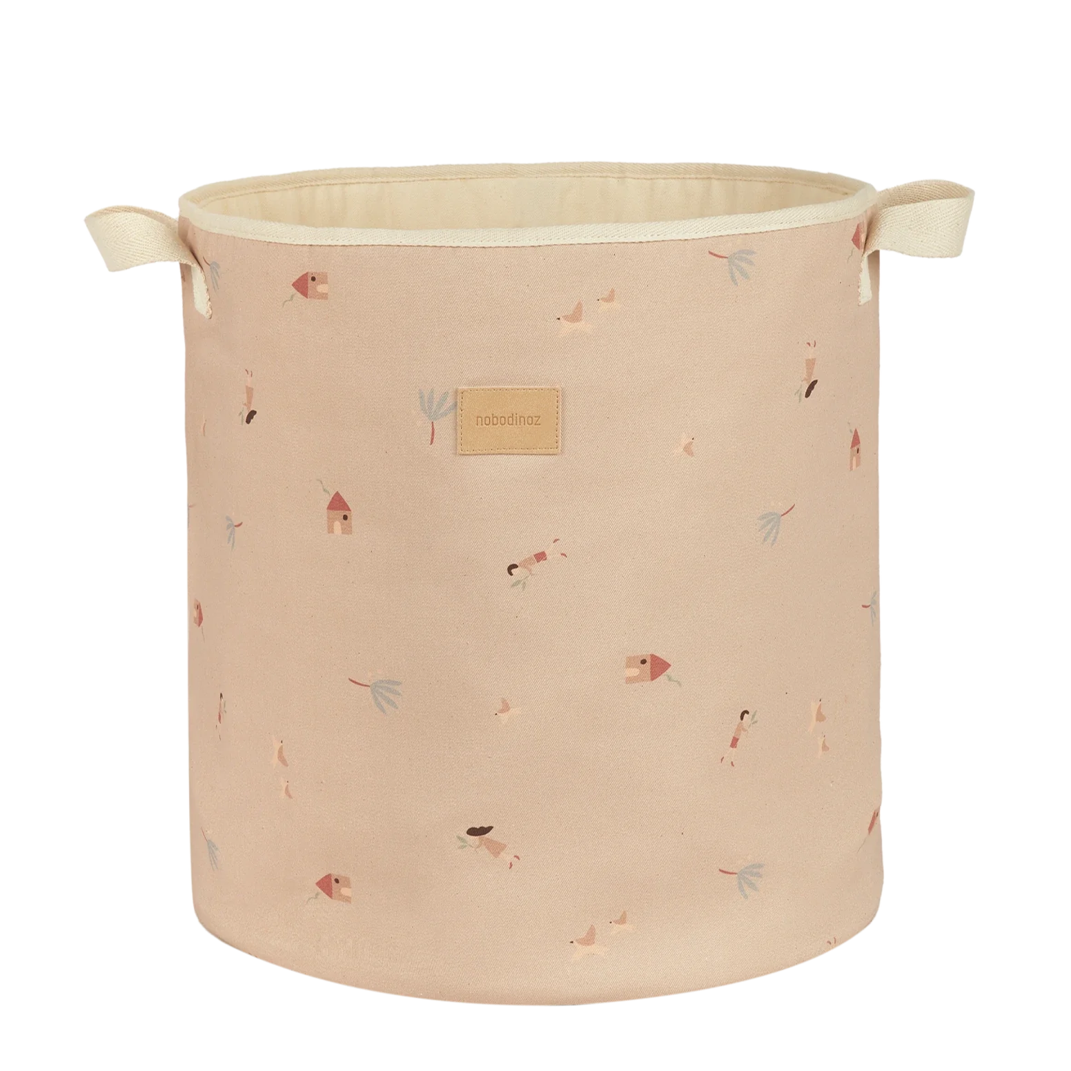 Nobodinoz Opbergmand Toybag 41x37x37cm | Pink Sweet Home