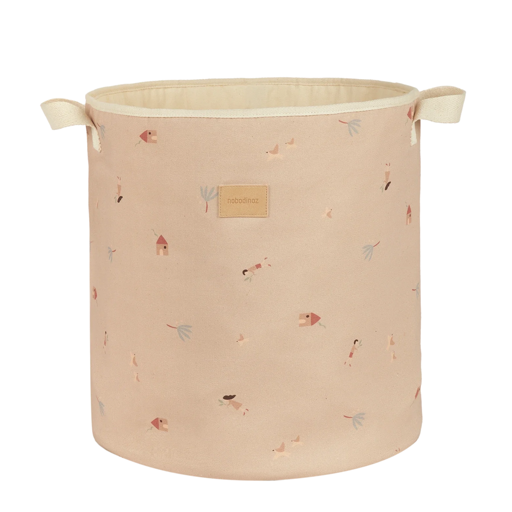 Nobodinoz Opbergmand Toybag 41x37x37cm | Pink Sweet Home