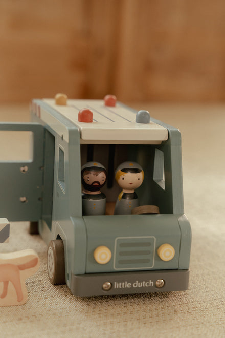 Little Dutch Houten Politiebus