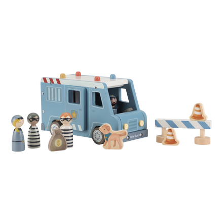 Little Dutch Houten Politiebus
