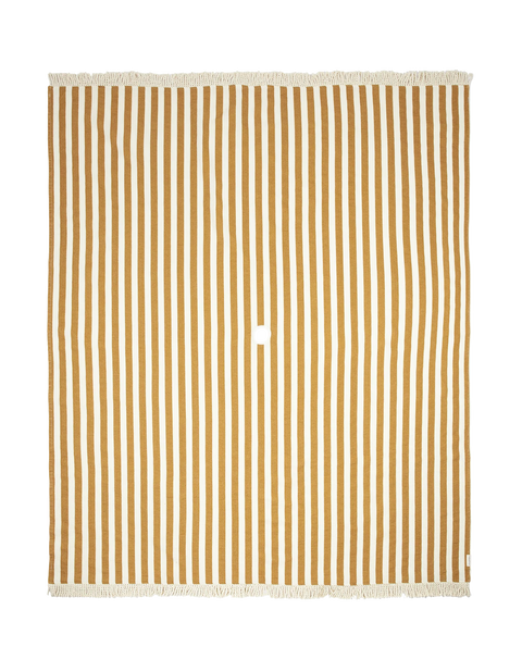 Nobodinoz Portofino Beach Strandlaken XL 146x175cm | Honey Stripes Waffle