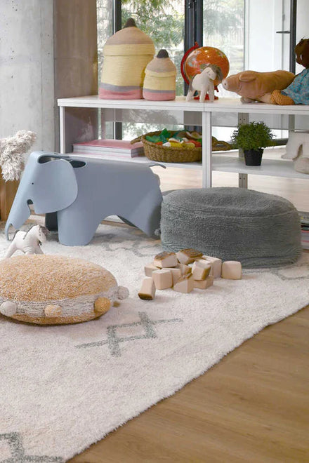 Lorena Canals Pouffe 20xØ50cm | Chill Vintage Blue