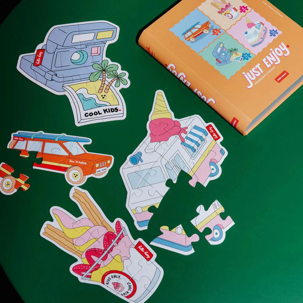 Hello Hossy Vormpuzzel 4 Puzzels (6 tot 12 Stuks) | Just Enjoy