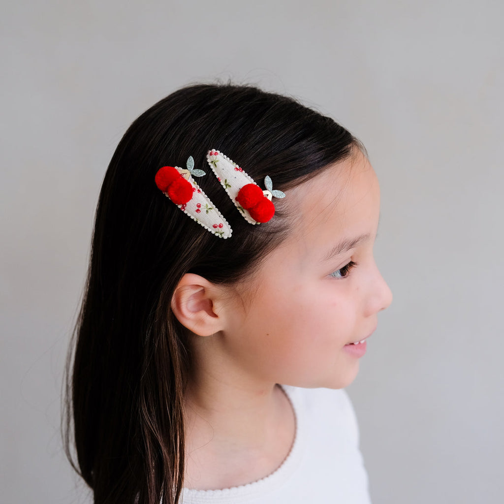Mimi & Lula Haaraccessoires | Pom Pom Cherries Clic Clacs