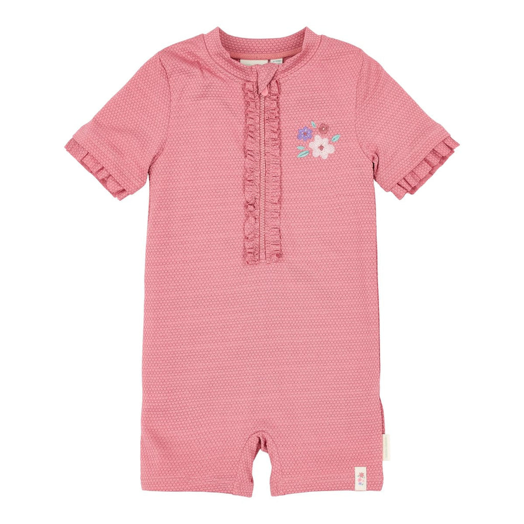 Little Dutch UV Zwempak Korte Mouwen | Dreamy Pink Sparkle