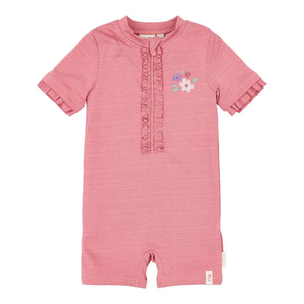 Little Dutch UV Zwempak Korte Mouwen | Dreamy Pink Sparkle