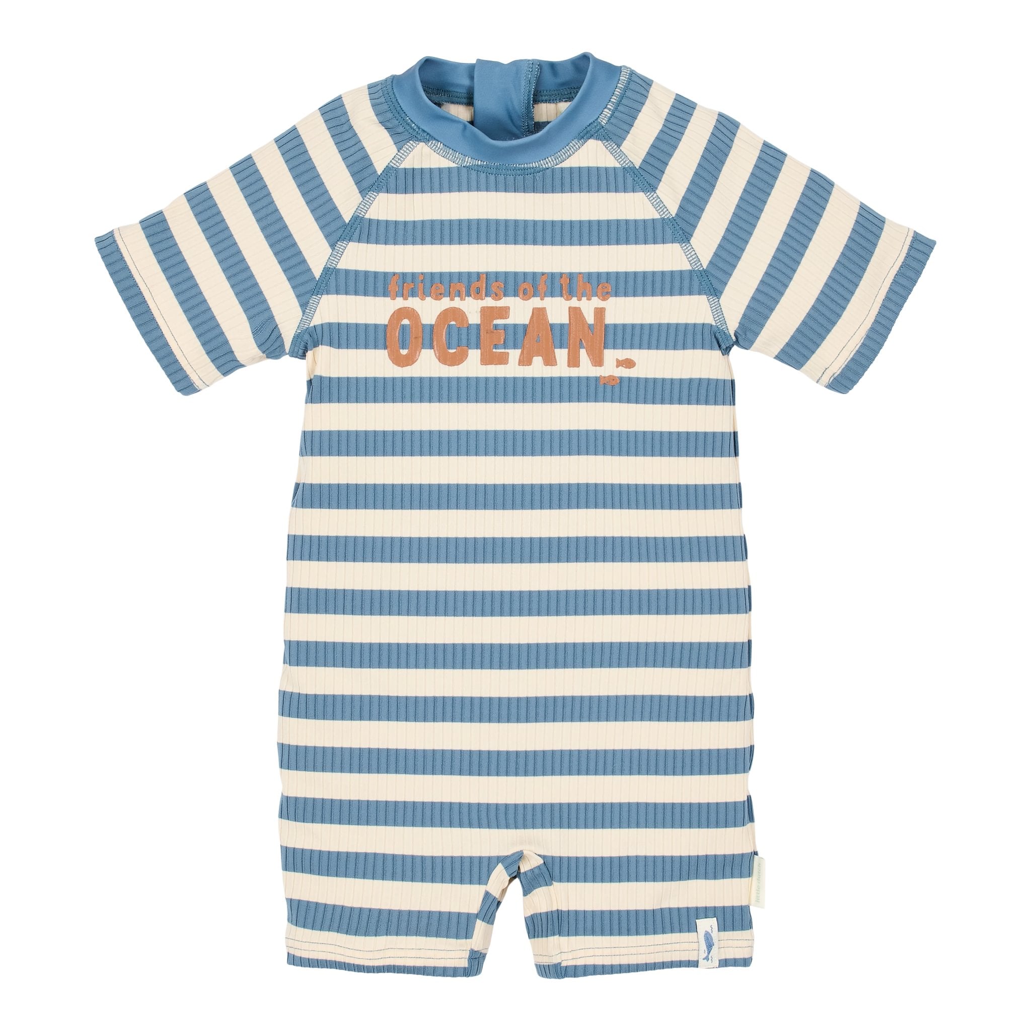 Little Dutch UV Zwempak Korte Mouwen | Ocean Blue Stripes