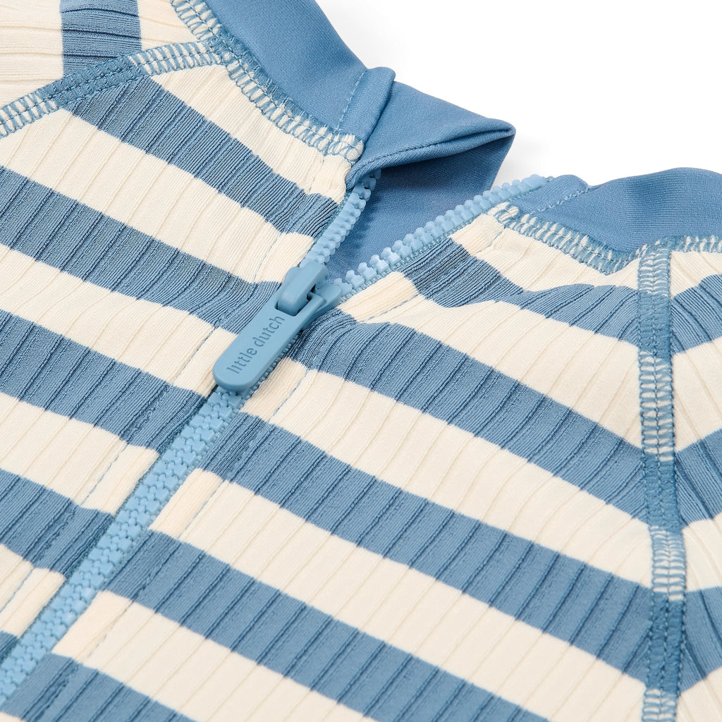 Little Dutch UV Zwempak Korte Mouwen | Ocean Blue Stripes