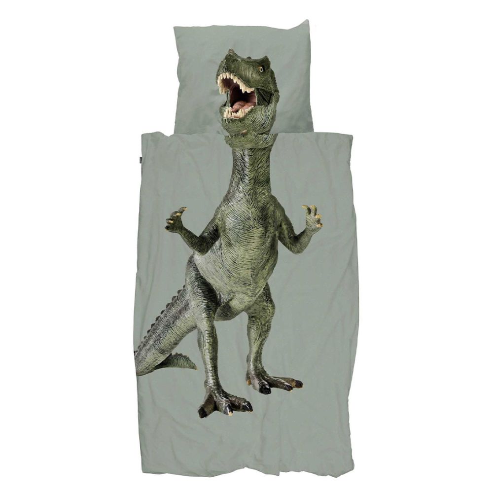 SNURK dekbedset 140x200/220cm | Dino Green