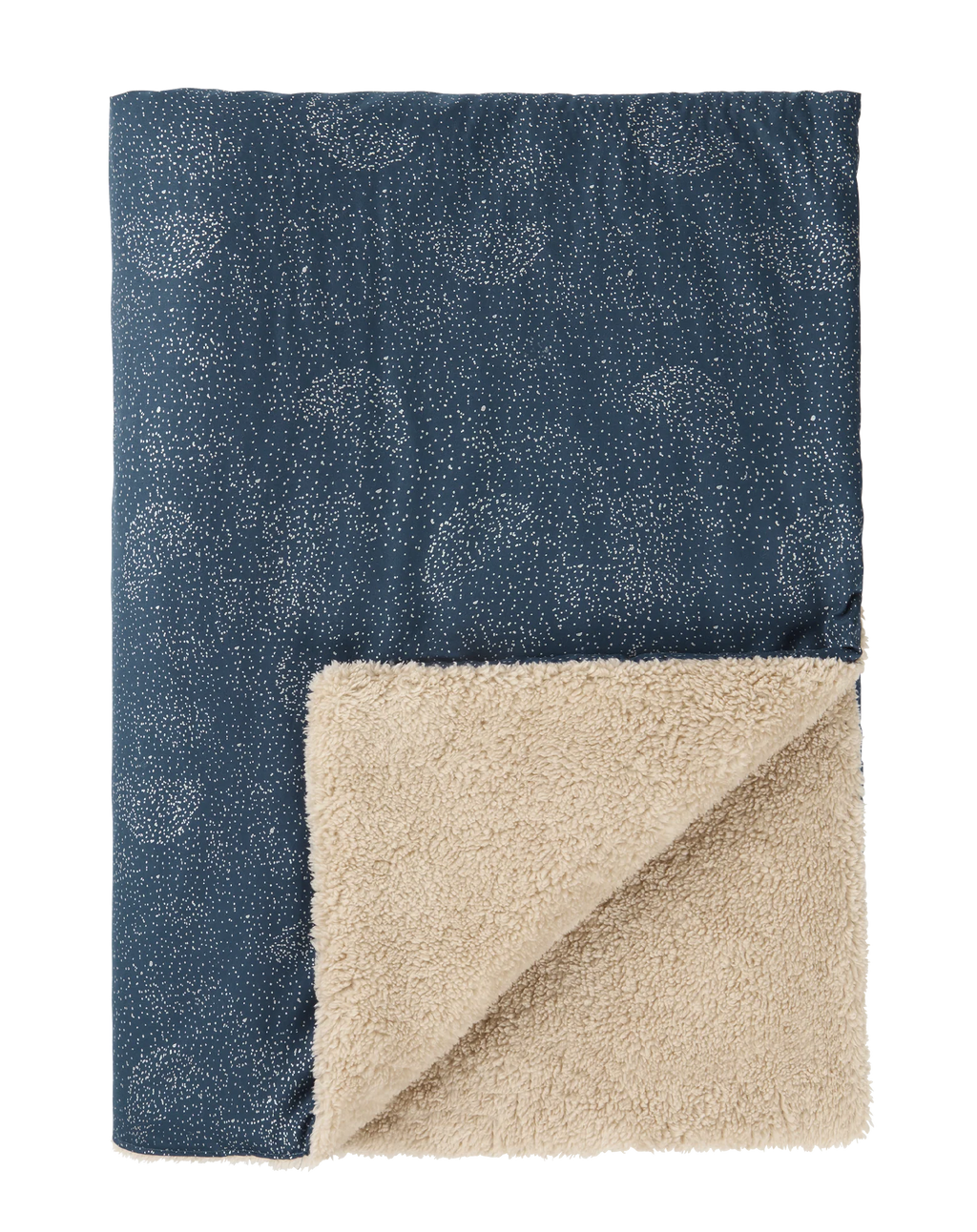 *  Nobodinoz Stories Winter Deken 100x140cm | Gold Bubble/ Night Blue