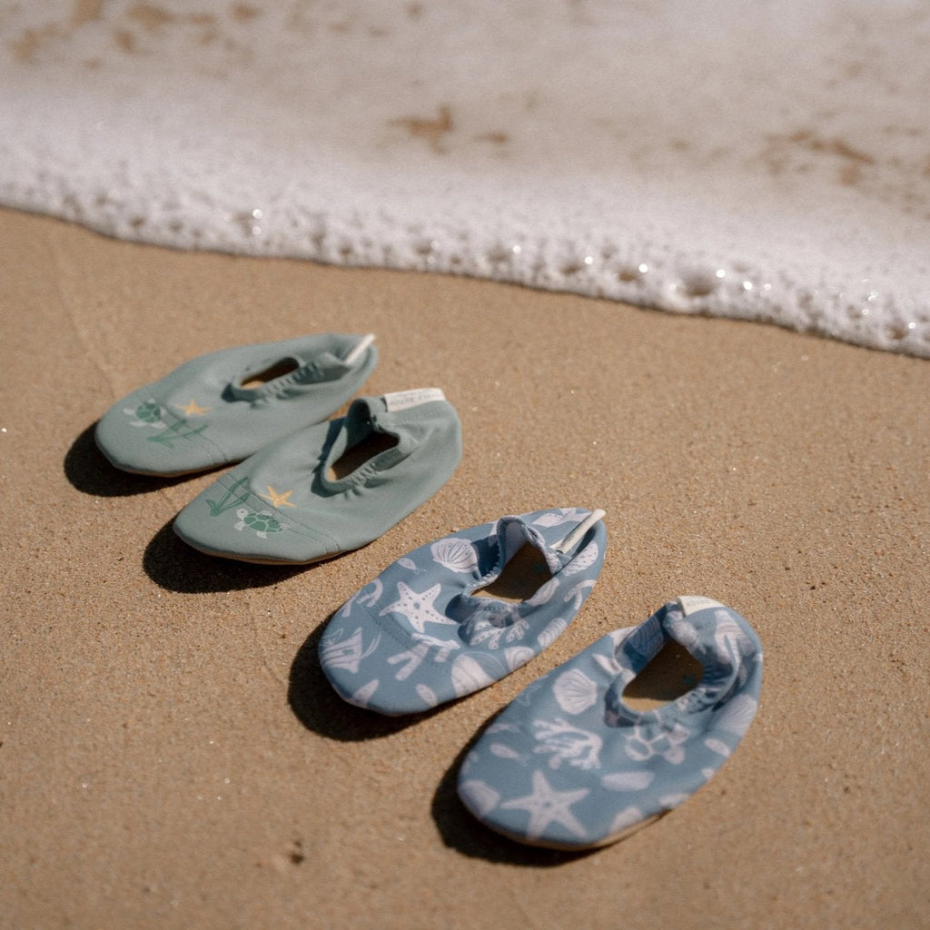 Little Dutch Strandschoenen Seashells Surf Blue