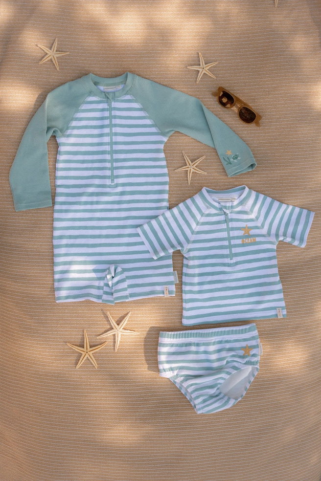 Little Dutch UV Zwemluier Stripes Surf Blue
