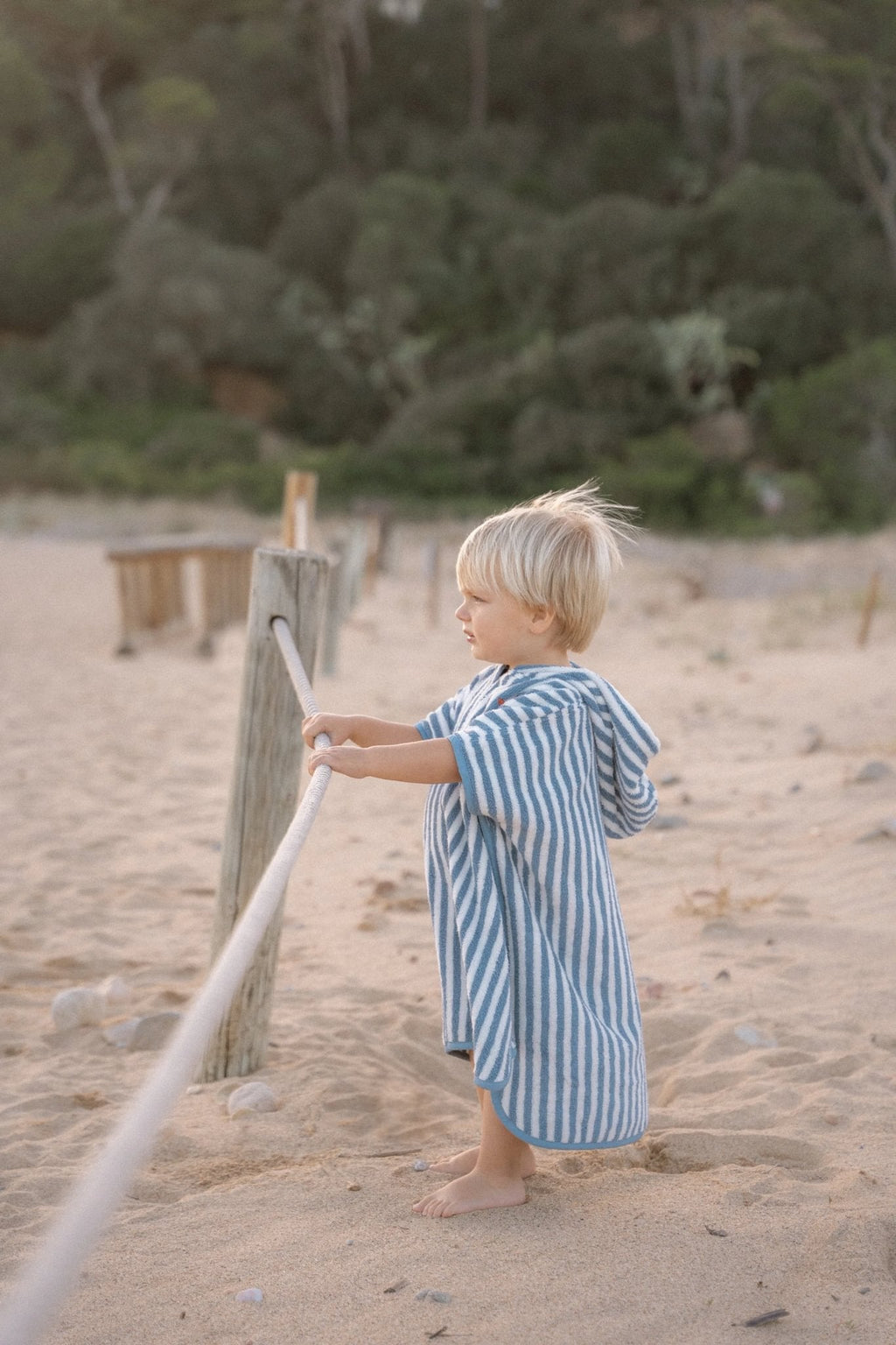 Little Dutch Badponcho Ocean Sea Life Ocean Blue