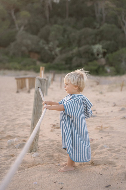 Little Dutch Badponcho Ocean Sea Life Ocean Blue