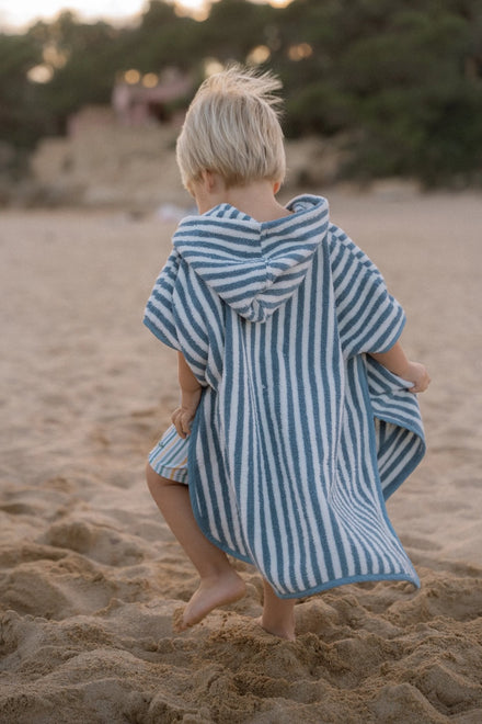 Little Dutch Badponcho Ocean Sea Life Ocean Blue