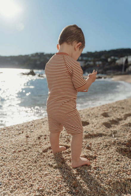 Little Dutch UV Zwempak Korte Mouwen | Ocean Brow Stripes