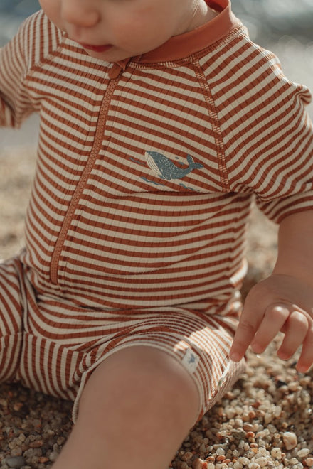 Little Dutch UV Zwempak Korte Mouwen | Ocean Brow Stripes