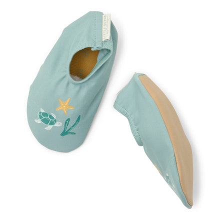 Little Dutch Strandschoenen Seashells Surf Blue