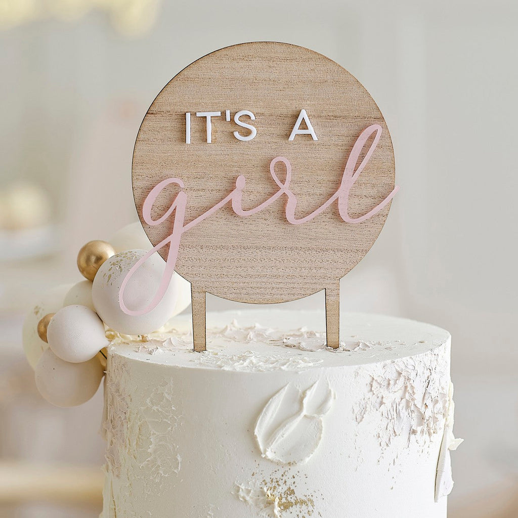 Ginger Ray Cake Topper - Houten It's a Girl