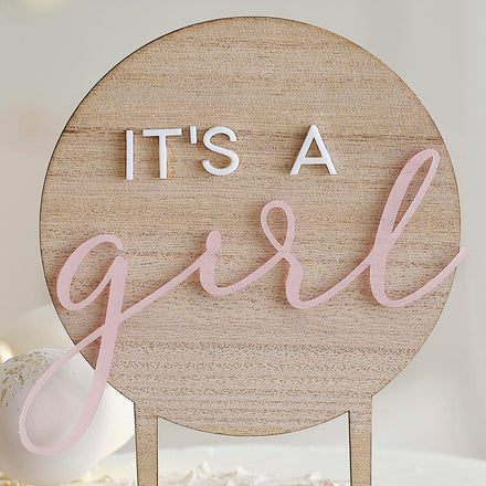 Ginger Ray Cake Topper - Houten It's a Girl